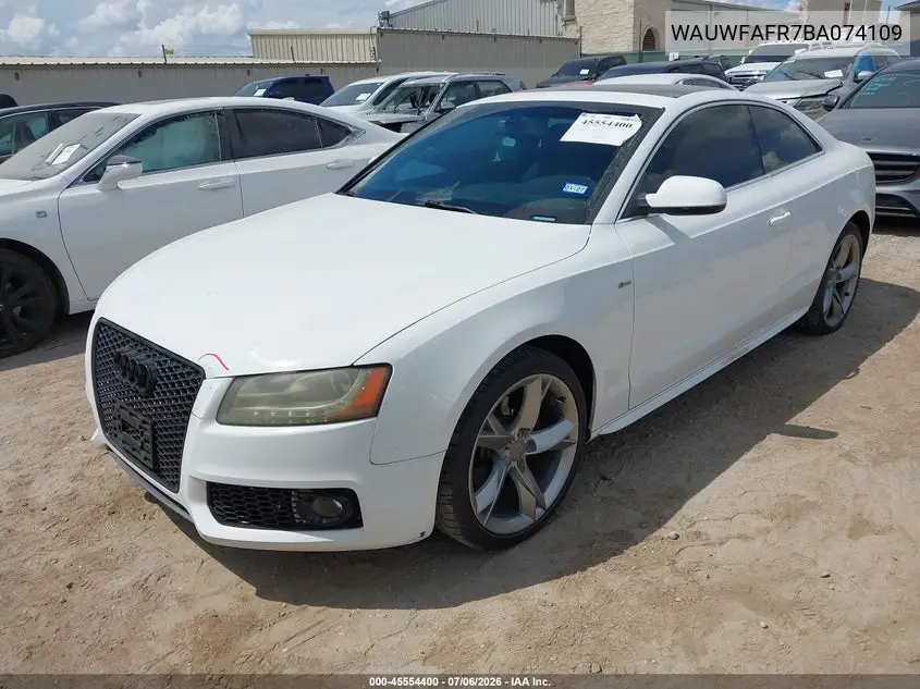 2011 Audi A5 2.0T Premium VIN: WAUWFAFR7BA074109 Lot: 45554400