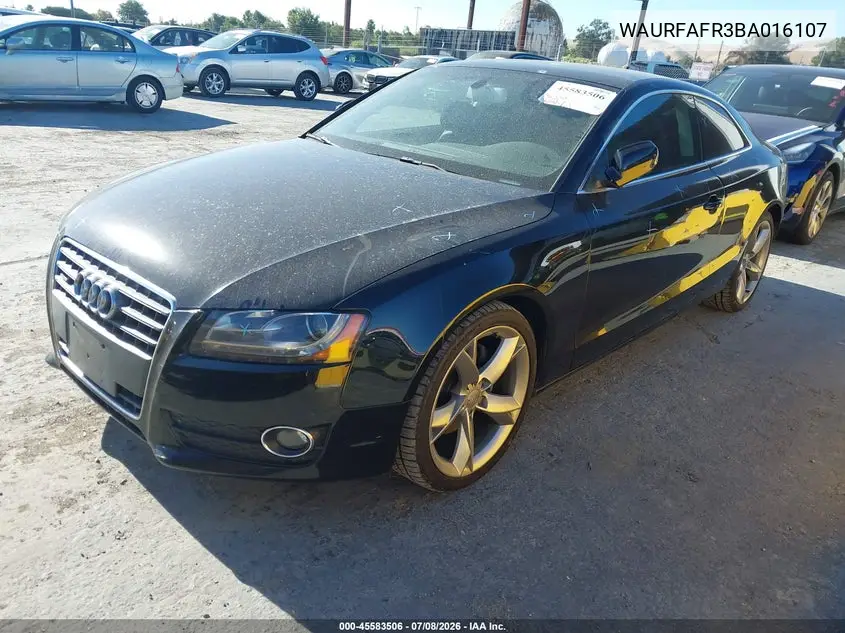 2011 Audi A5 2.0T Premium VIN: WAURFAFR3BA016107 Lot: 45583506