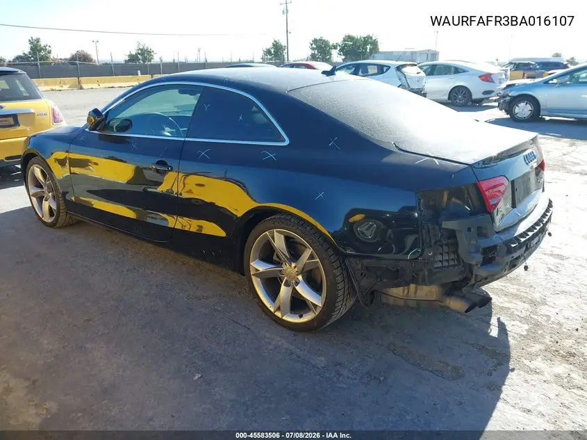 2011 Audi A5 2.0T Premium VIN: WAURFAFR3BA016107 Lot: 45583506