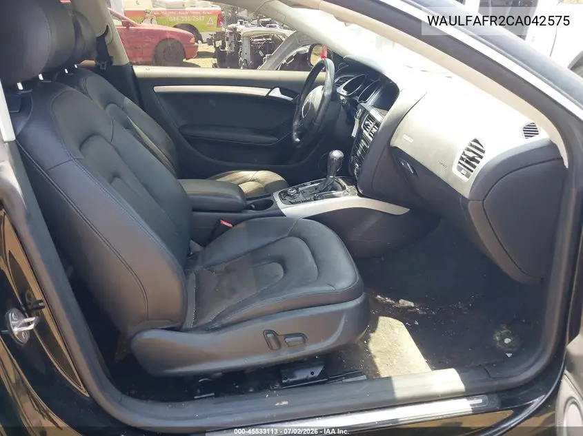 2012 Audi A5 2.0T Premium Plus VIN: WAULFAFR2CA042575 Lot: 45533113
