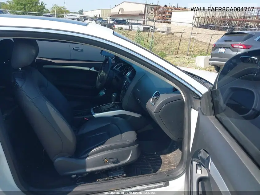2012 Audi A5 2.0T Premium Plus VIN: WAULFAFR8CA004767 Lot: 45628330