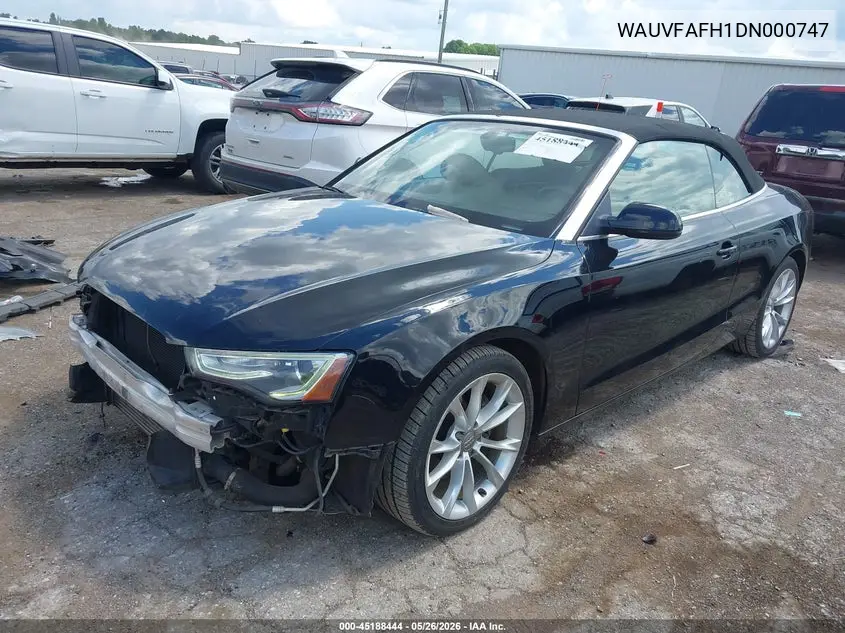 2013 Audi A5 2.0T Premium VIN: WAUVFAFH1DN000747 Lot: 45188444