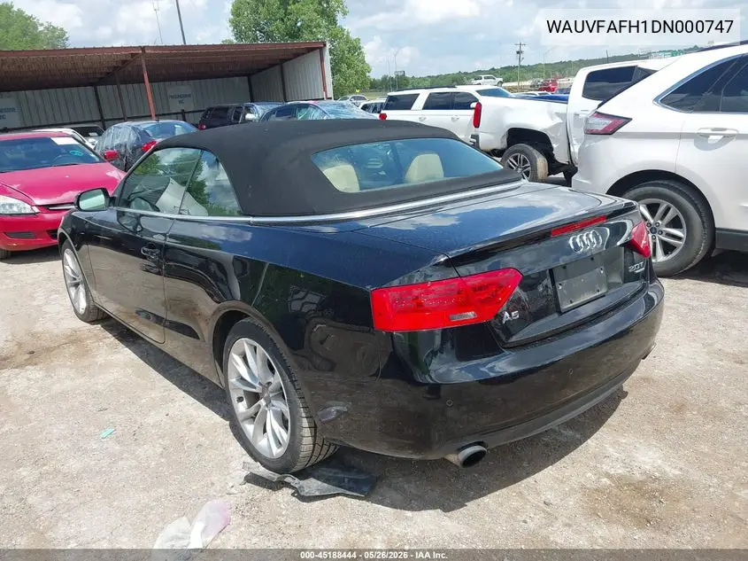 2013 Audi A5 2.0T Premium VIN: WAUVFAFH1DN000747 Lot: 45188444