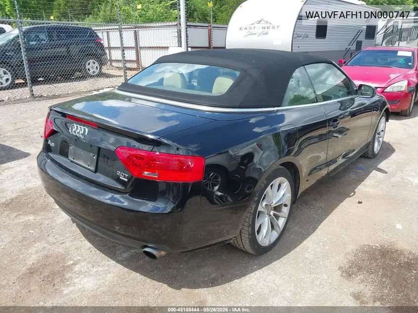2013 Audi A5 2.0T Premium VIN: WAUVFAFH1DN000747 Lot: 45188444