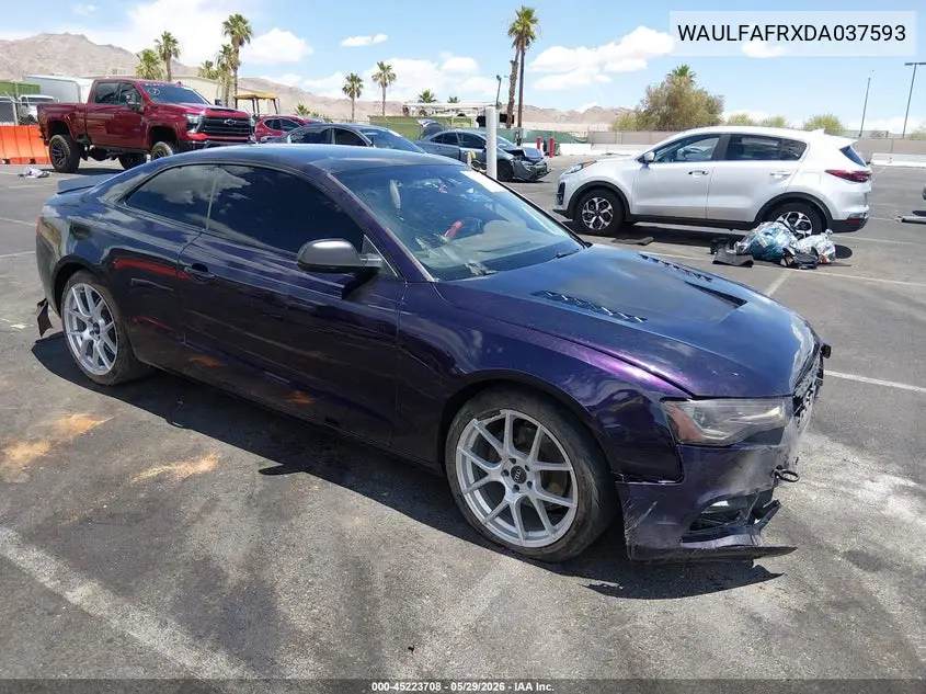 2013 Audi A5 2.0T Premium VIN: WAULFAFRXDA037593 Lot: 45223708