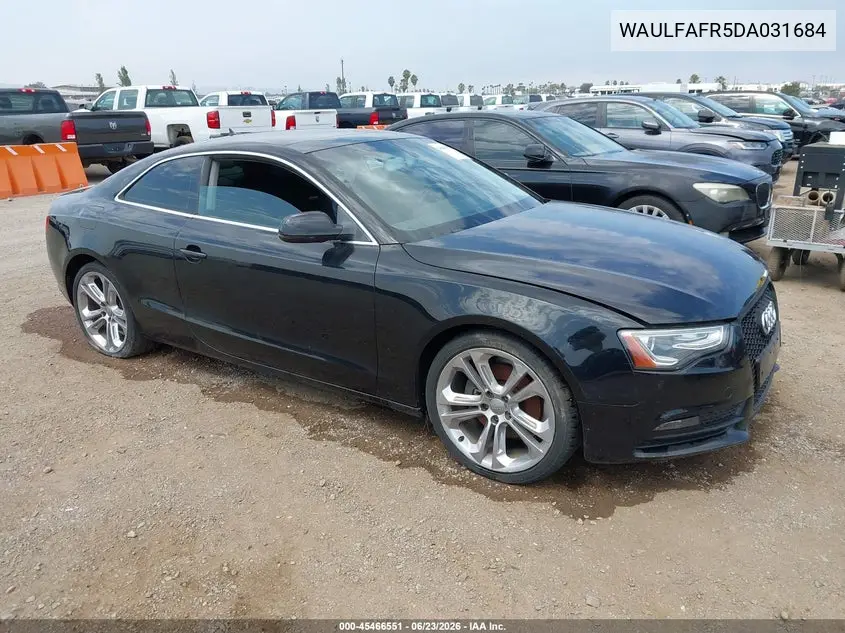 2013 Audi A5 2.0T Premium VIN: WAULFAFR5DA031684 Lot: 45466551