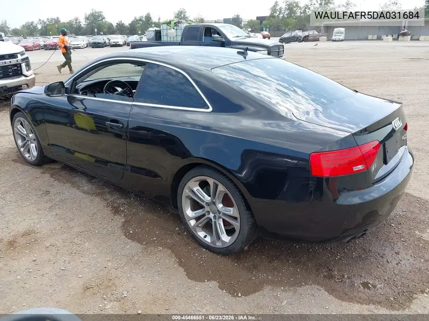 2013 Audi A5 2.0T Premium VIN: WAULFAFR5DA031684 Lot: 45466551