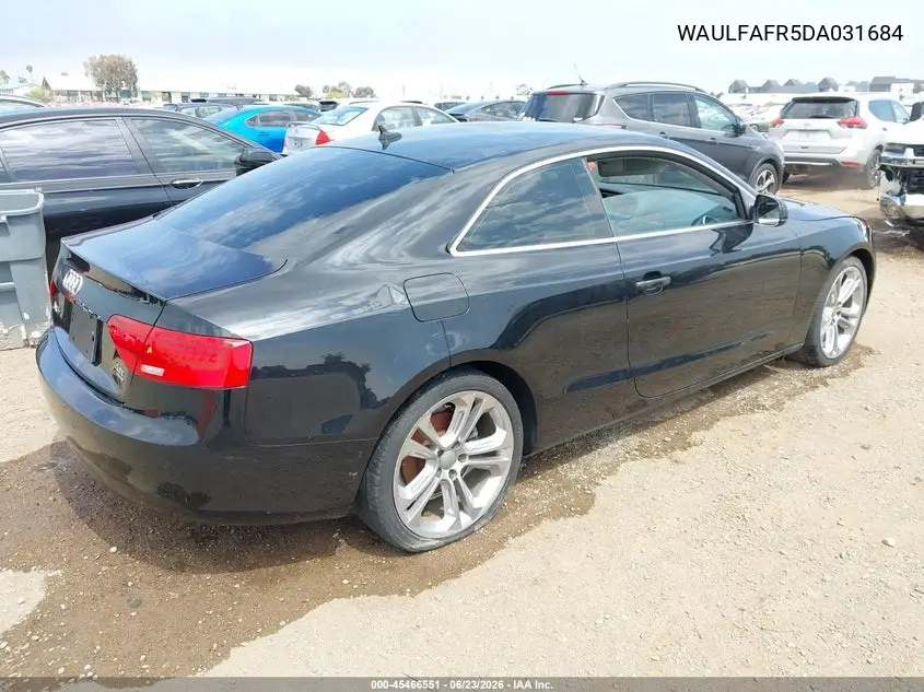 2013 Audi A5 2.0T Premium VIN: WAULFAFR5DA031684 Lot: 45466551
