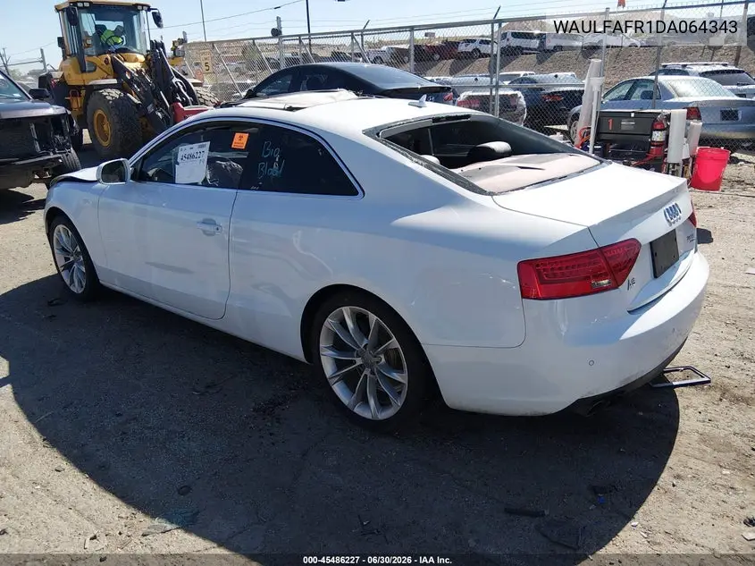2013 Audi A5 2.0T Premium VIN: WAULFAFR1DA064343 Lot: 45486227
