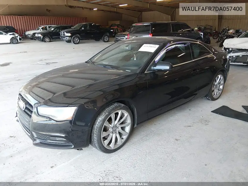 2013 Audi A5 2.0T Premium VIN: WAULFAFR7DA057400 Lot: 45520010