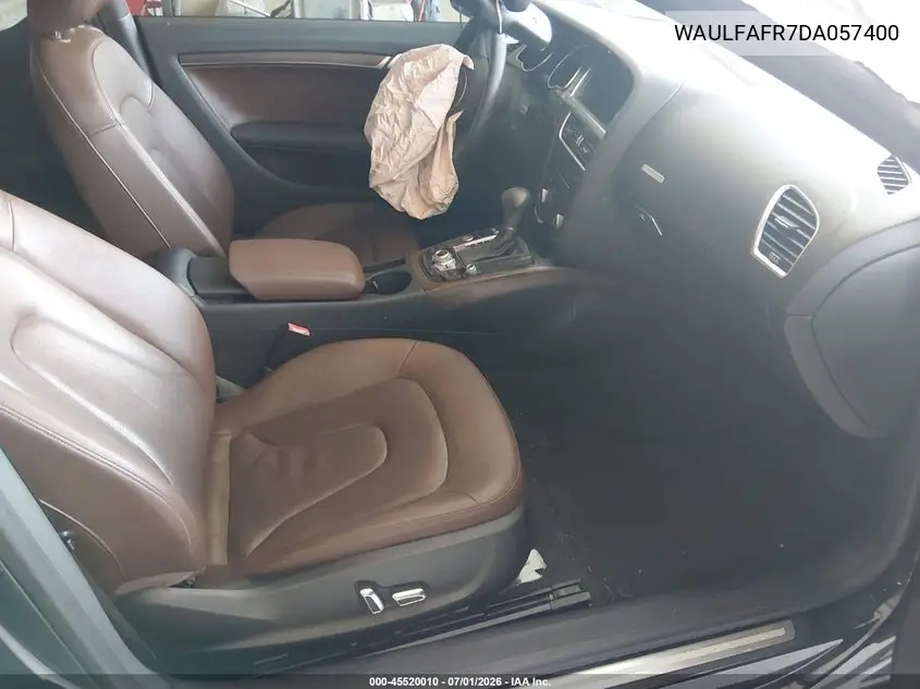 2013 Audi A5 2.0T Premium VIN: WAULFAFR7DA057400 Lot: 45520010