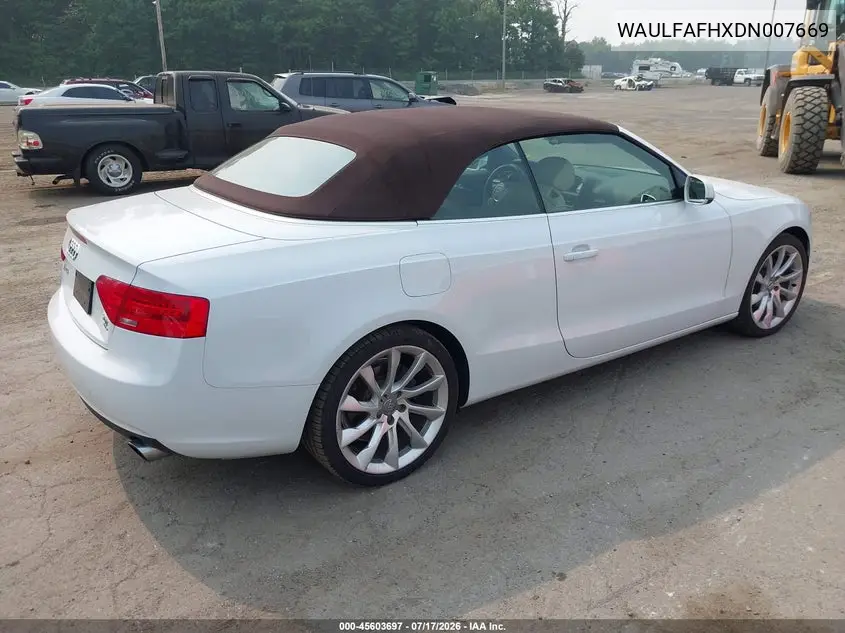 2013 Audi A5 2.0T Premium VIN: WAULFAFHXDN007669 Lot: 45603697