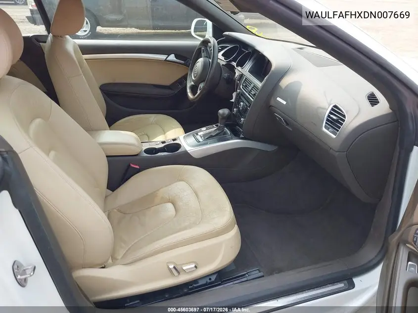 2013 Audi A5 2.0T Premium VIN: WAULFAFHXDN007669 Lot: 45603697