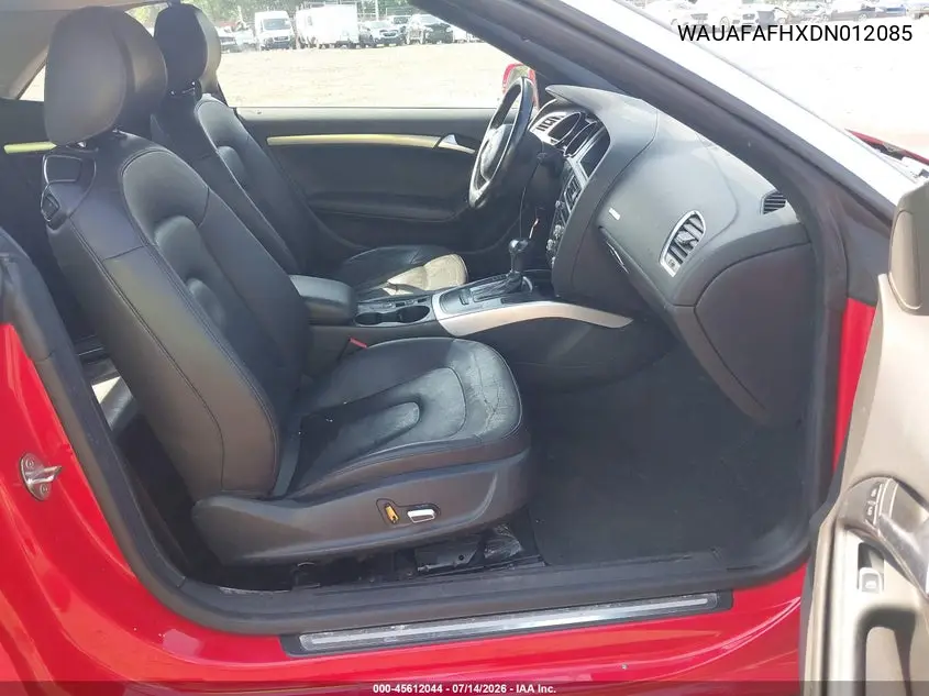 2013 Audi A5 2.0T Premium VIN: WAUAFAFHXDN012085 Lot: 45612044
