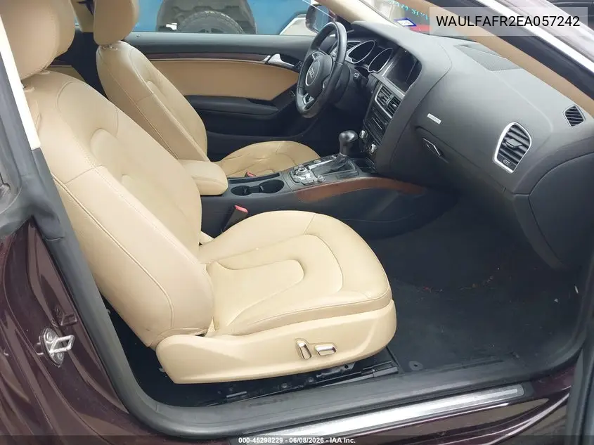 2014 Audi A5 2.0T Premium VIN: WAULFAFR2EA057242 Lot: 45298229