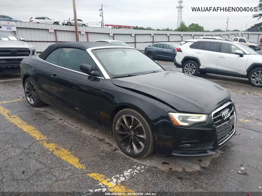2014 Audi A5 2.0T Premium VIN: WAUAFAFH6EN004065 Lot: 45376910
