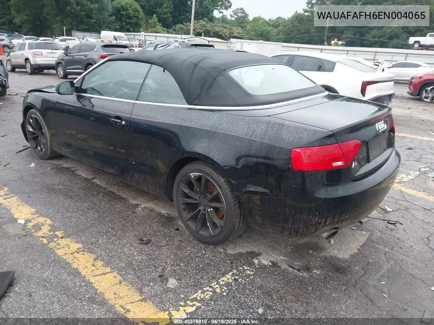2014 Audi A5 2.0T Premium VIN: WAUAFAFH6EN004065 Lot: 45376910