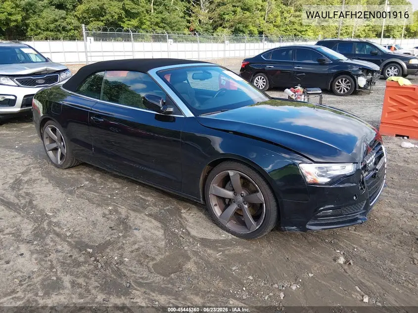 2014 Audi A5 2.0T Premium VIN: WAULFAFH2EN001916 Lot: 45445360