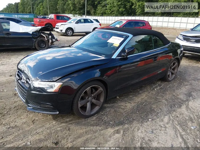 2014 Audi A5 2.0T Premium VIN: WAULFAFH2EN001916 Lot: 45445360