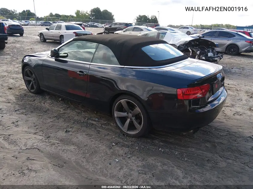 2014 Audi A5 2.0T Premium VIN: WAULFAFH2EN001916 Lot: 45445360