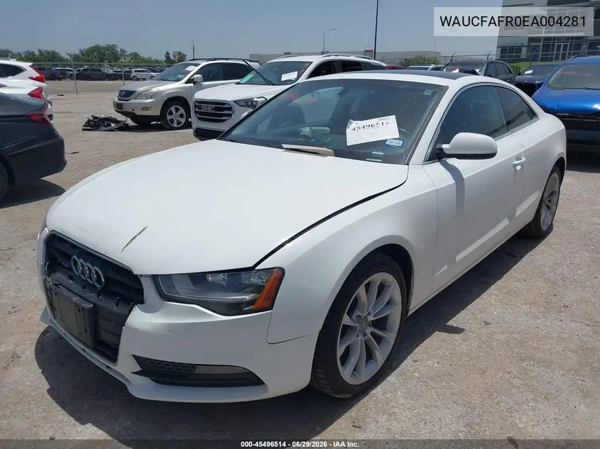 2014 Audi A5 2.0T Premium VIN: WAUCFAFR0EA004281 Lot: 45496514