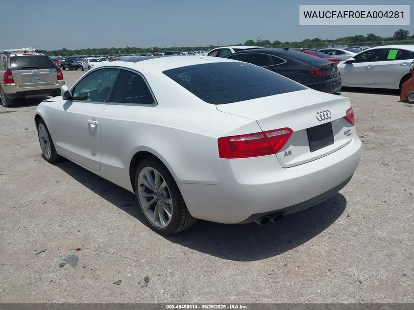2014 Audi A5 2.0T Premium VIN: WAUCFAFR0EA004281 Lot: 45496514
