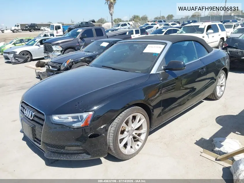 2014 Audi A5 2.0T Premium VIN: WAUAFAFH9EN006831 Lot: 45632196