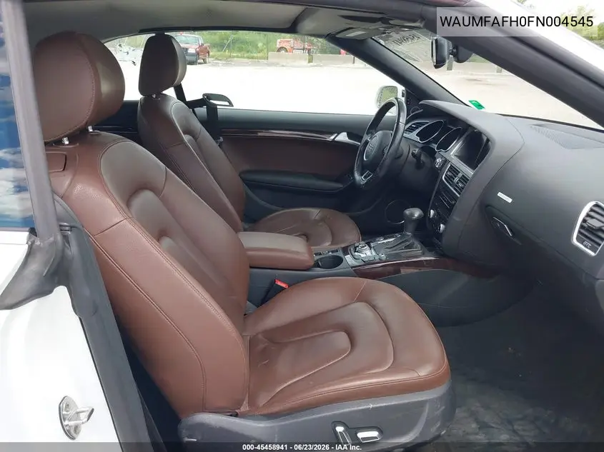 2015 Audi A5 2.0T Premium VIN: WAUMFAFH0FN004545 Lot: 45458941