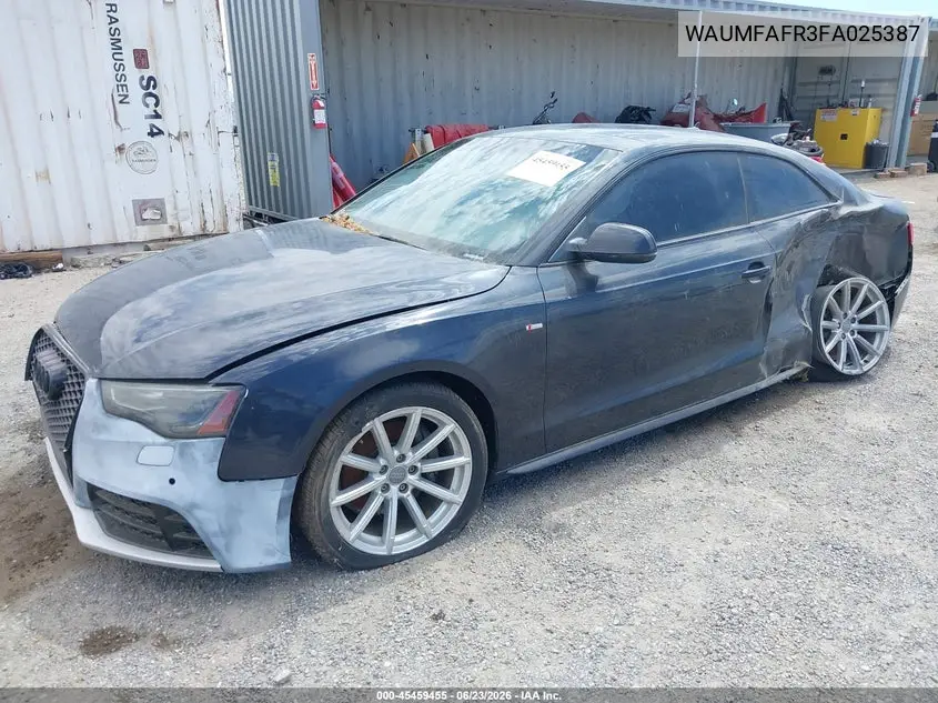 2015 Audi A5 2.0T Premium VIN: WAUMFAFR3FA025387 Lot: 45459455