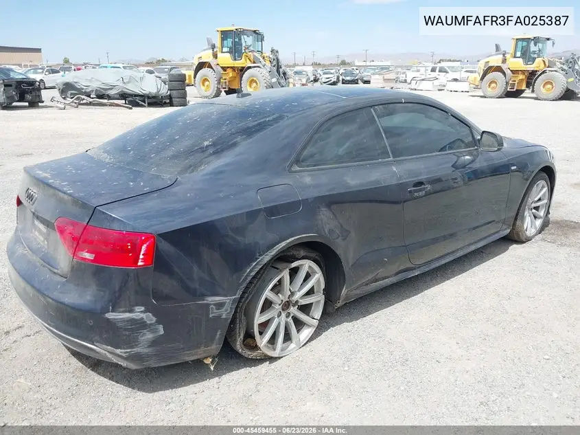 2015 Audi A5 2.0T Premium VIN: WAUMFAFR3FA025387 Lot: 45459455
