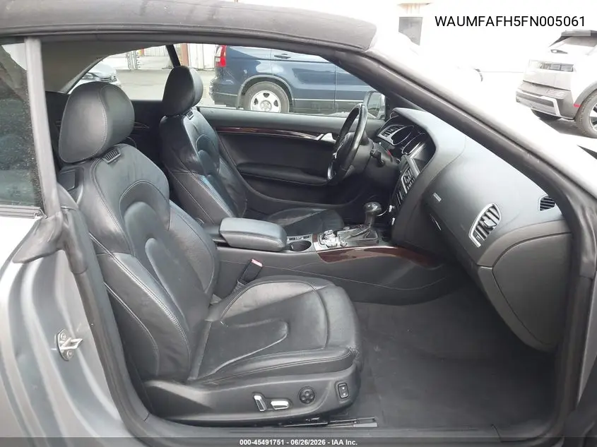 2015 Audi A5 2.0T Premium VIN: WAUMFAFH5FN005061 Lot: 45491751