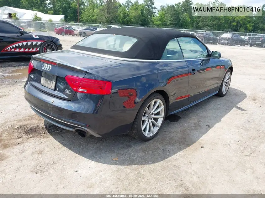 2015 Audi A5 2.0T Premium VIN: WAUMFAFH8FN010416 Lot: 45516045