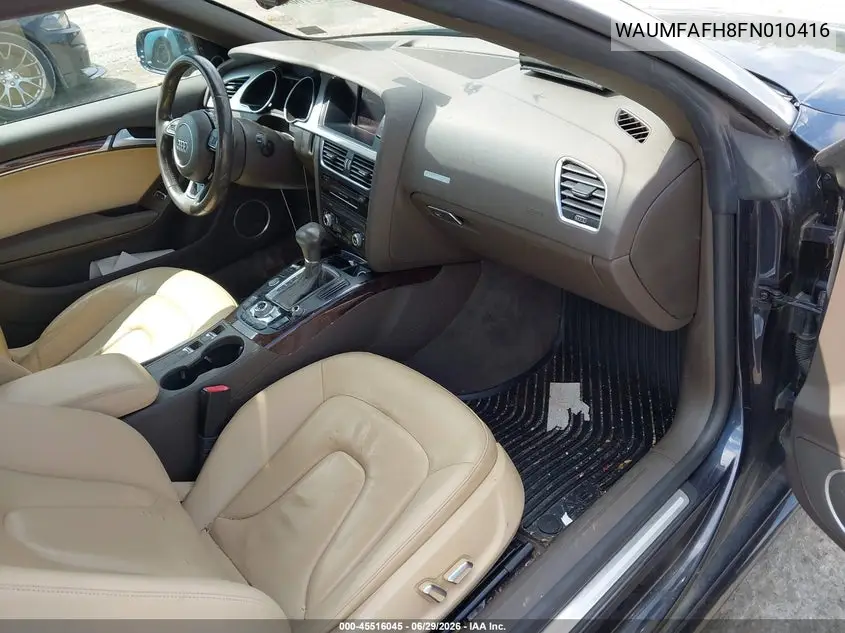 2015 Audi A5 2.0T Premium VIN: WAUMFAFH8FN010416 Lot: 45516045