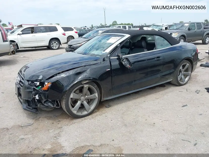2016 Audi A5 Premium Plus VIN: WAUM2AFHXGN002606 Lot: 45465055