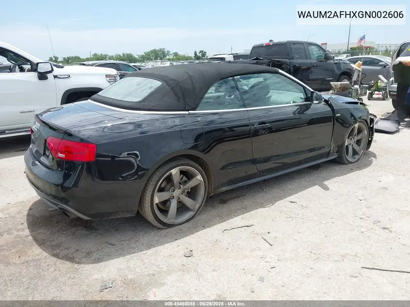 2016 Audi A5 Premium Plus VIN: WAUM2AFHXGN002606 Lot: 45465055
