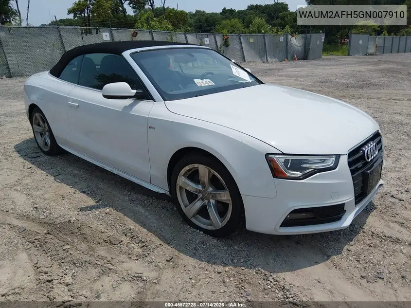 2016 Audi A5 Premium Plus VIN: WAUM2AFH5GN007910 Lot: 45572728