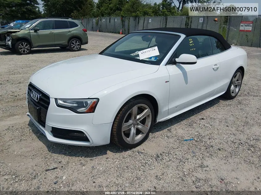 2016 Audi A5 Premium Plus VIN: WAUM2AFH5GN007910 Lot: 45572728