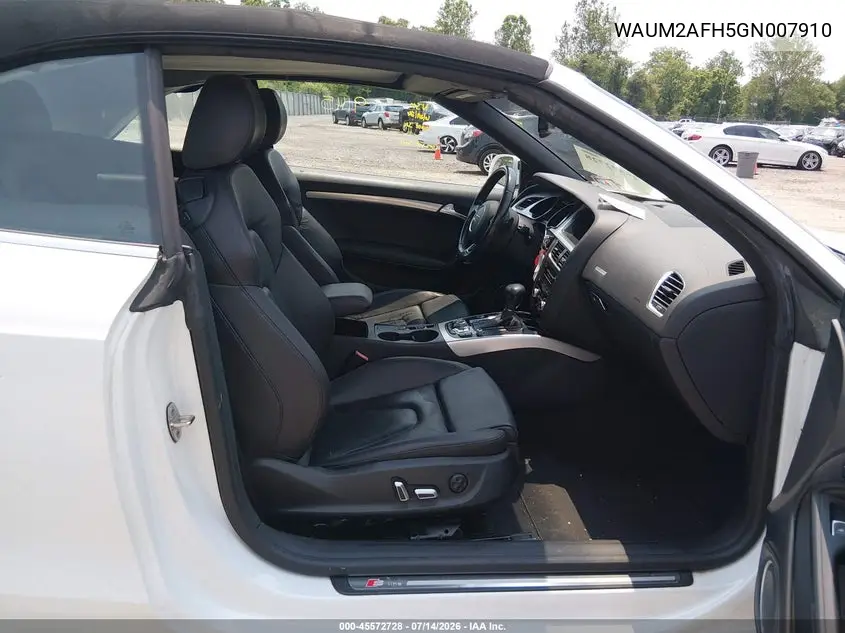2016 Audi A5 Premium Plus VIN: WAUM2AFH5GN007910 Lot: 45572728