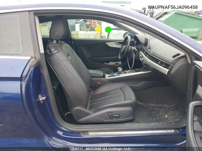 2018 Audi A5 Premium Plus VIN: WAUPNAF56JA096458 Lot: 12640117