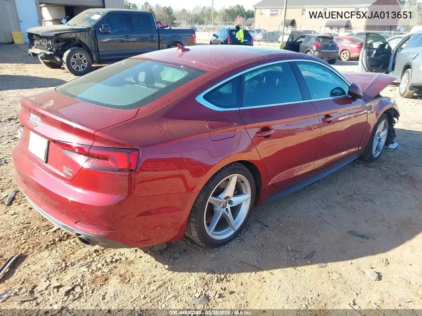2018 Audi A5 2.0T Premium VIN: WAUENCF5XJA013651 Lot: 44690340
