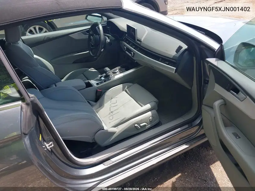 2018 Audi A5 2.0T Premium VIN: WAUYNGF5XJN001402 Lot: 45199727