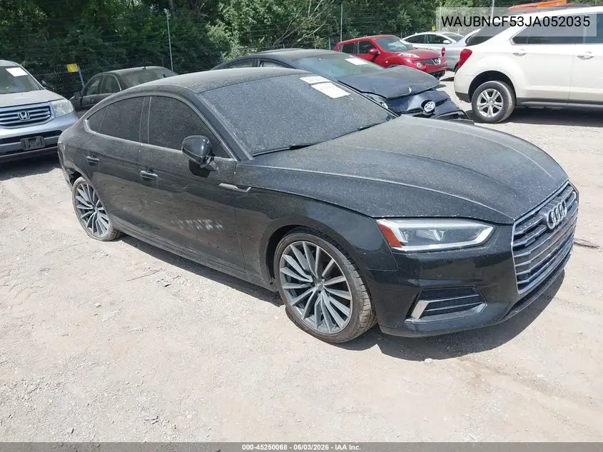 2018 Audi A5 2.0T Premium VIN: WAUBNCF53JA052035 Lot: 45250068