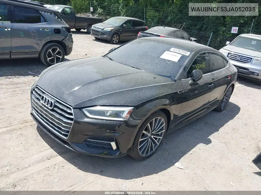 2018 Audi A5 2.0T Premium VIN: WAUBNCF53JA052035 Lot: 45250068