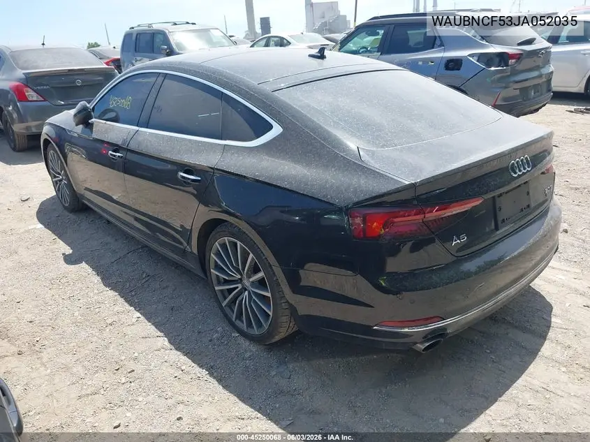 2018 Audi A5 2.0T Premium VIN: WAUBNCF53JA052035 Lot: 45250068