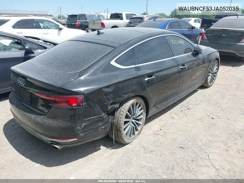2018 Audi A5 2.0T Premium VIN: WAUBNCF53JA052035 Lot: 45250068