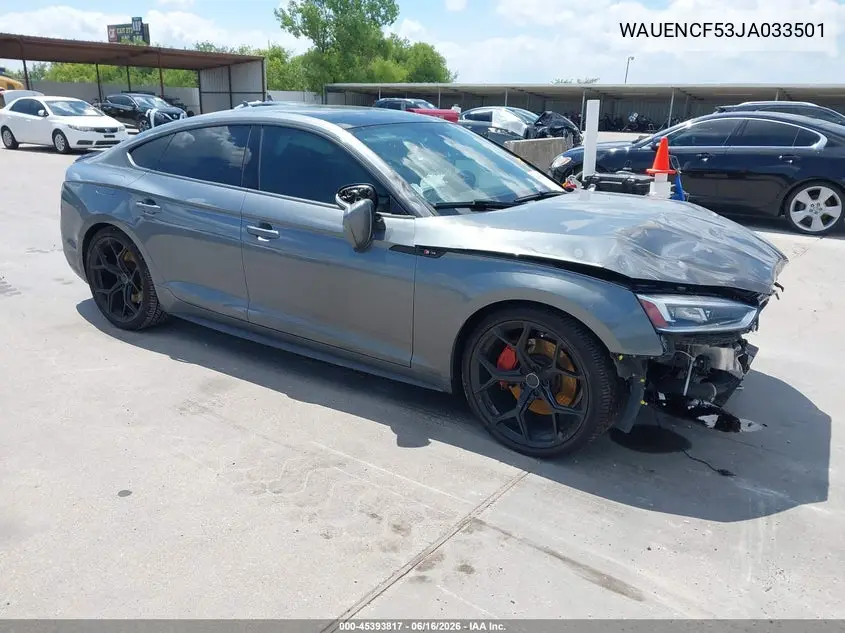 2018 Audi A5 2.0T Premium VIN: WAUENCF53JA033501 Lot: 45393817