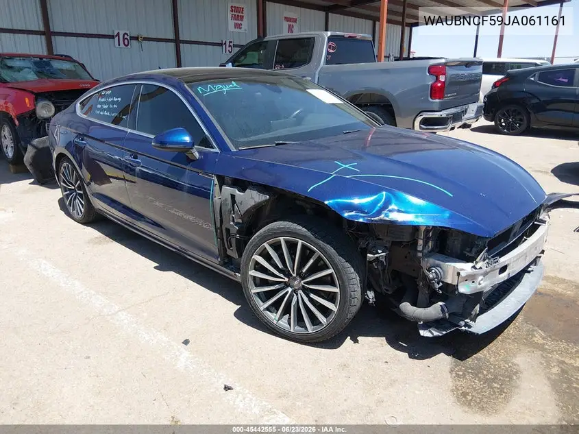 2018 Audi A5 2.0T Premium VIN: WAUBNCF59JA061161 Lot: 45442555