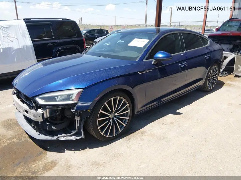 2018 Audi A5 2.0T Premium VIN: WAUBNCF59JA061161 Lot: 45442555