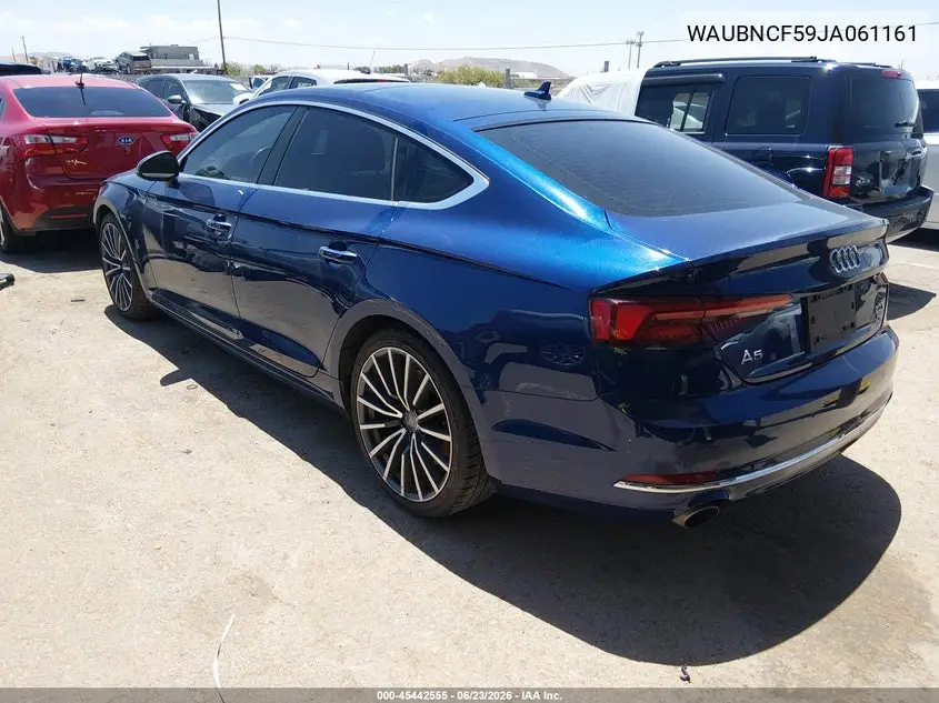 2018 Audi A5 2.0T Premium VIN: WAUBNCF59JA061161 Lot: 45442555