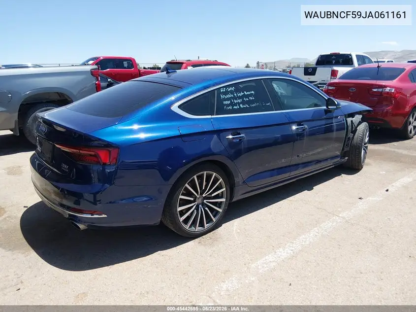 2018 Audi A5 2.0T Premium VIN: WAUBNCF59JA061161 Lot: 45442555